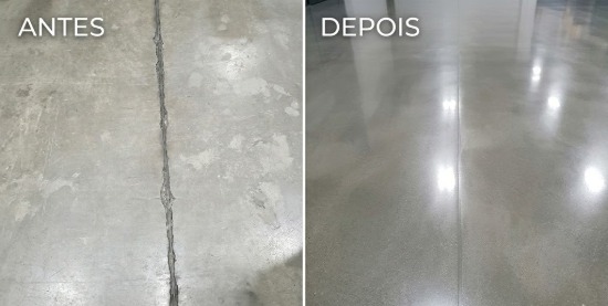 Antes e depois: restauração e polimento de junta
